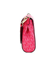 Michael Kors Jet Set Medium Electric Pink Convertible Pouchette Crossbody Bag