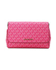 Michael Kors Jet Set Medium Electric Pink Convertible Pouchette Crossbody Bag