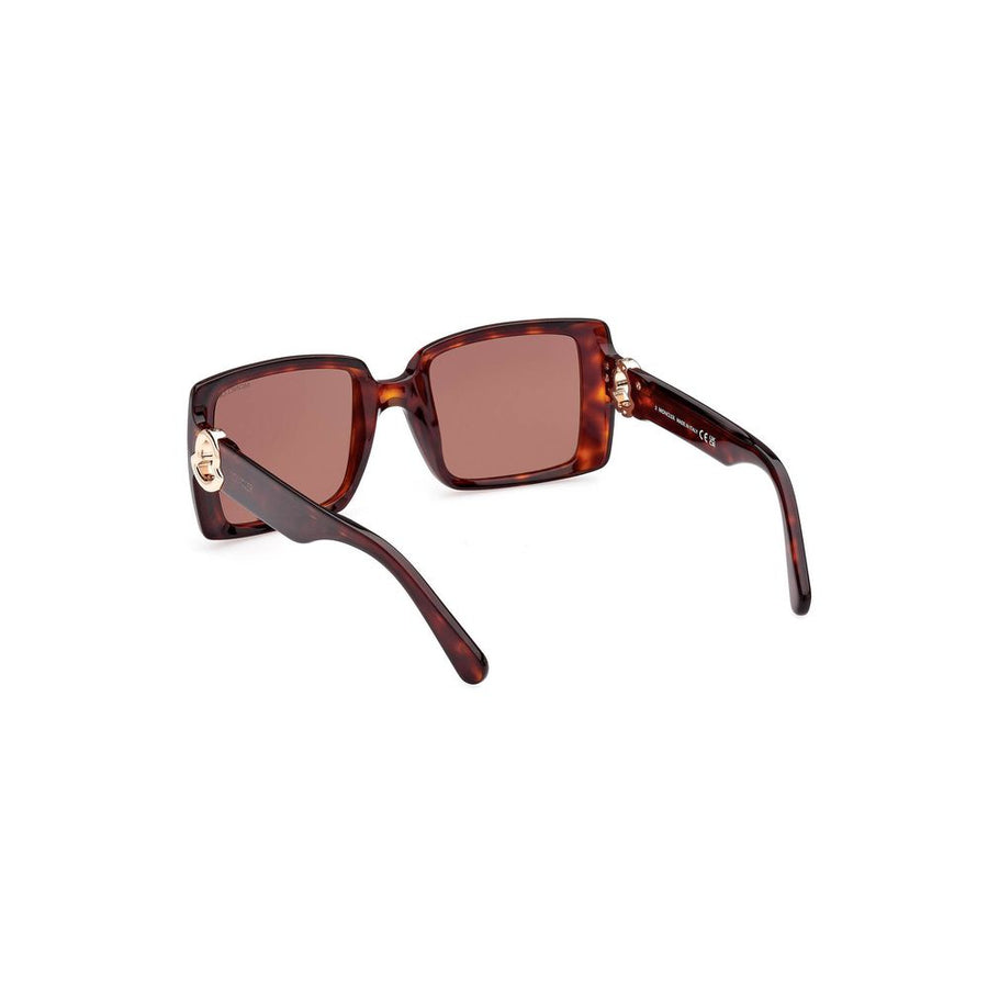 Moncler Chic Rectangular Brown Lens Sunglasses