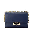Michael Kors Cece Small Navy Vegan Leather Convertible Flap Crossbody Bag