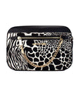 Michael Kors Jet Set Large East West Black Haircalf Zip Chain Crossbody Bag