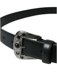 Dolce & Gabbana Engraved Logo Leather Waist Belt