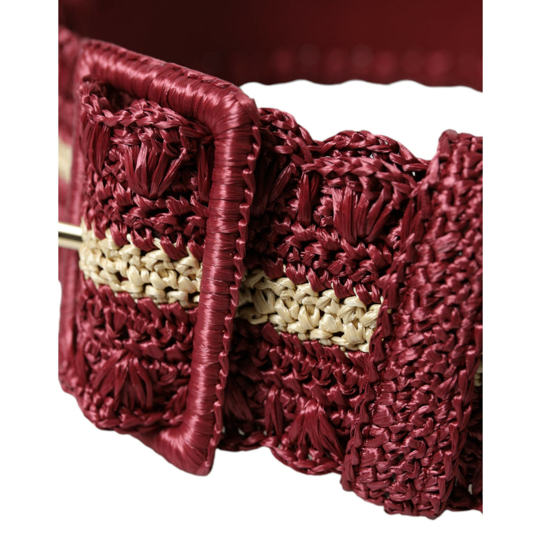 Dolce & Gabbana Maroon Elegance Canvas Waist Belt