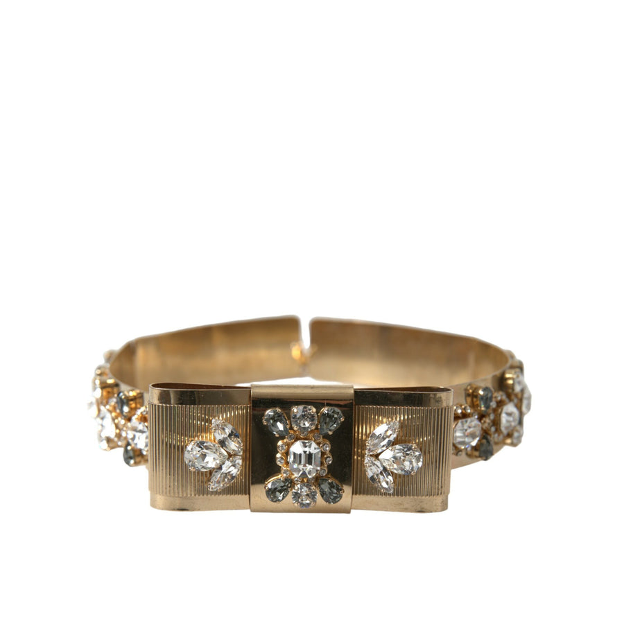 Dolce & Gabbana Gold-Tone Crystal Embellished Waist Belt