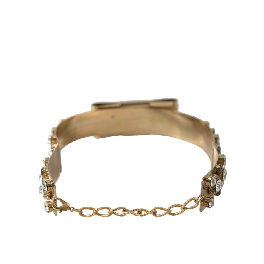 Dolce & Gabbana Gold-Tone Crystal Embellished Waist Belt