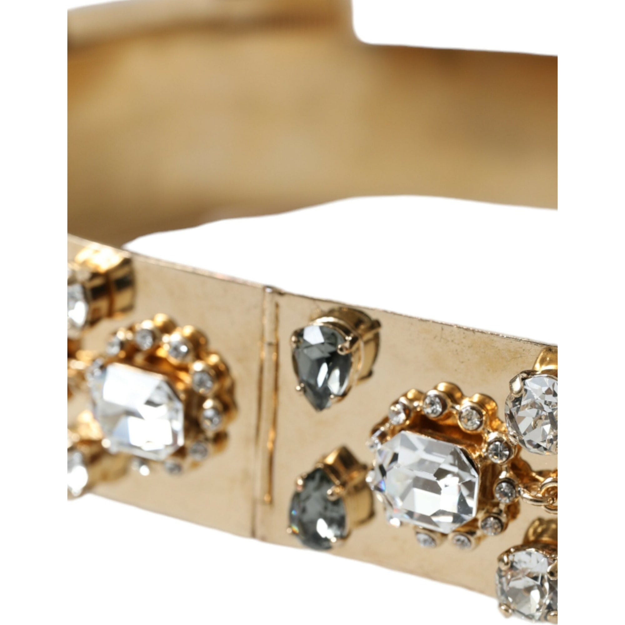 Dolce &amp; Gabbana Gold-Tone Crystal Embellished Waist Belt