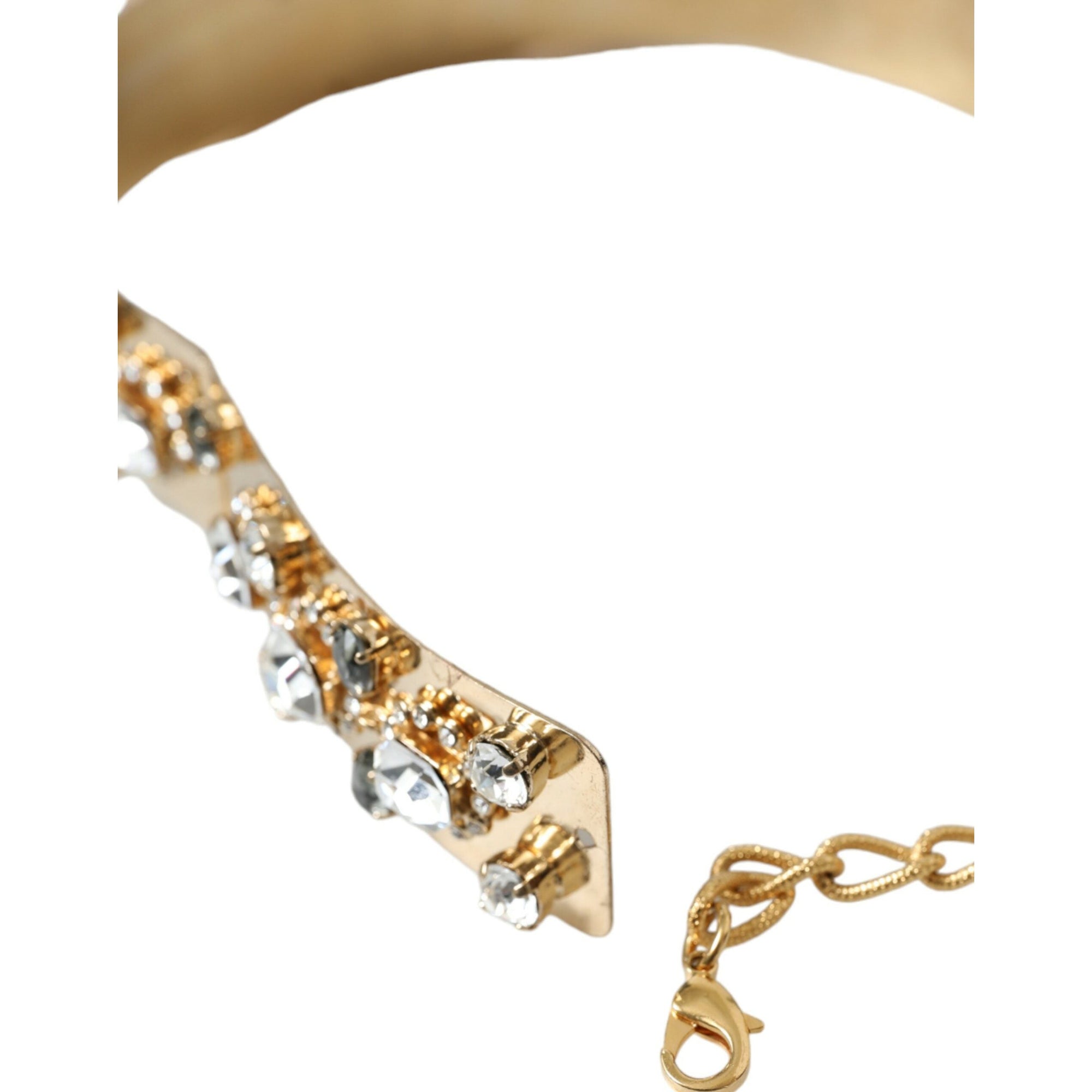 Dolce &amp; Gabbana Gold-Tone Crystal Embellished Waist Belt
