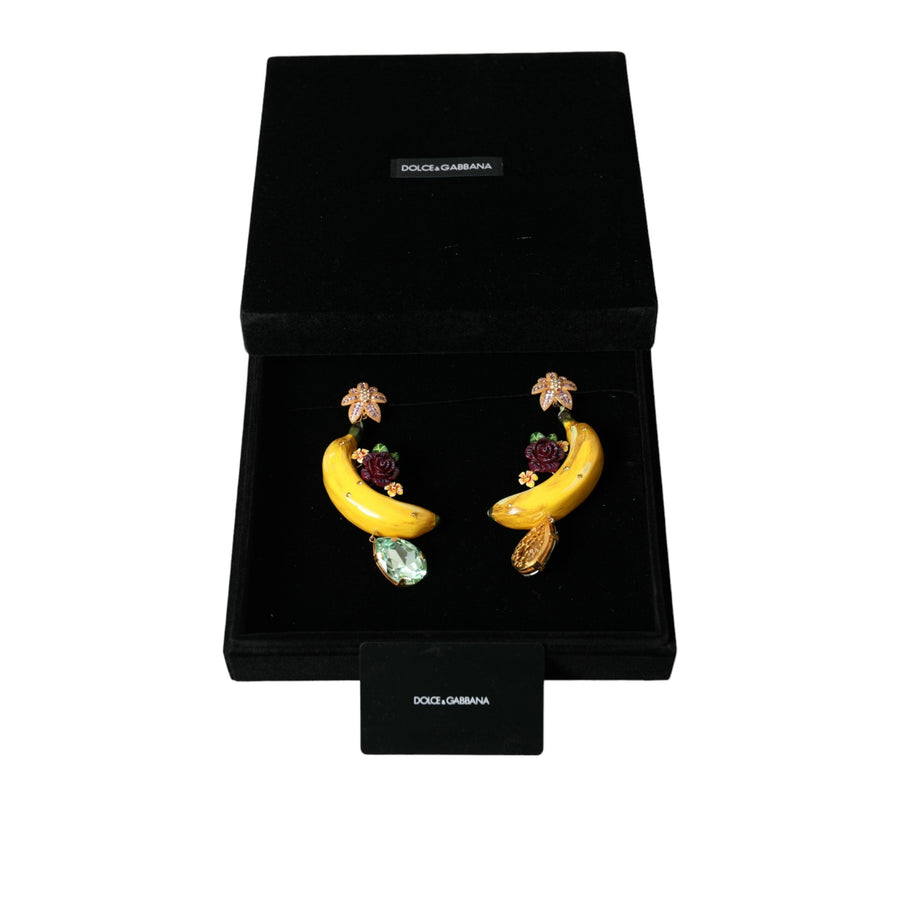 Dolce & Gabbana Chic Clip-on Banana Dangle Earrings