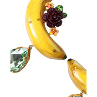 Dolce & Gabbana Chic Clip-on Banana Dangle Earrings