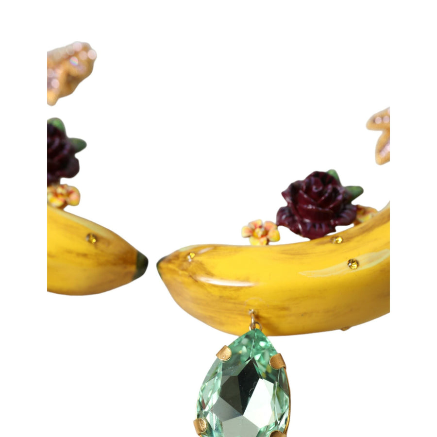 Dolce & Gabbana Chic Clip-on Banana Dangle Earrings