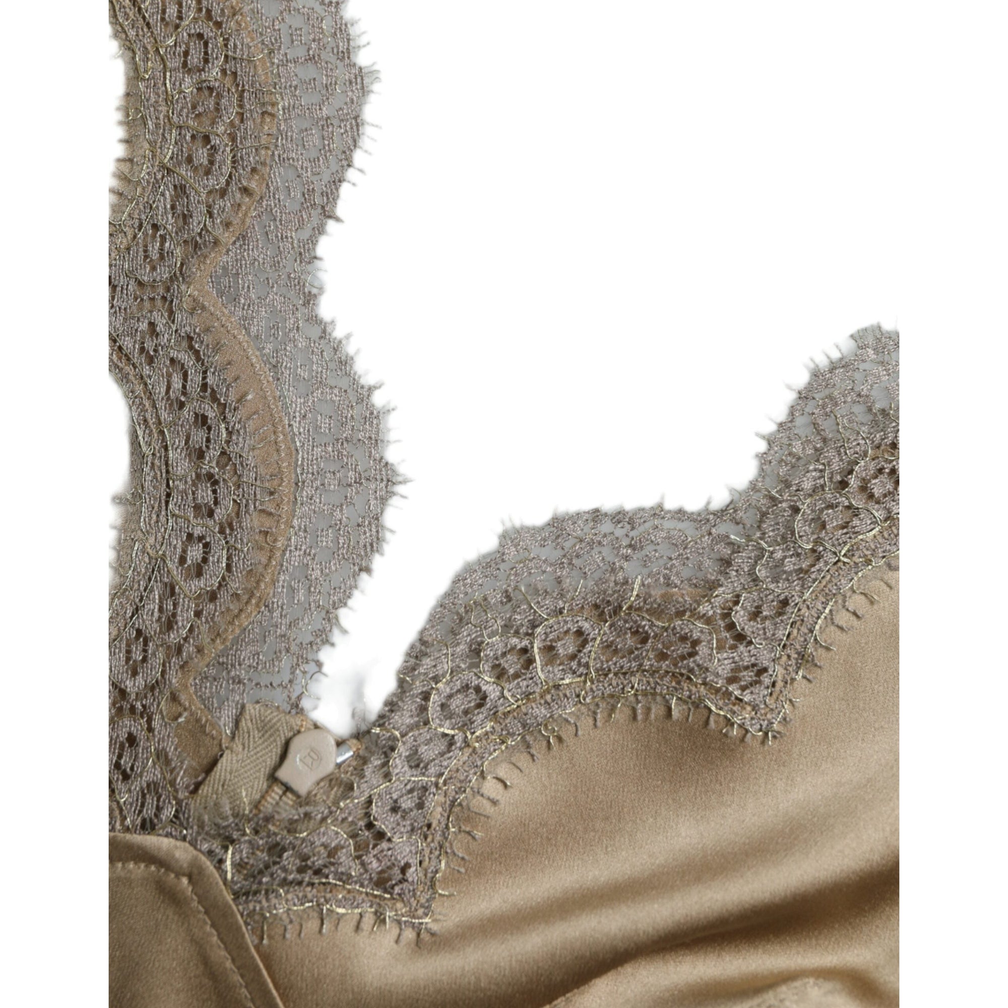 Dolce &amp; Gabbana Elegant V-Neck Sleeveless Lace Trim Top