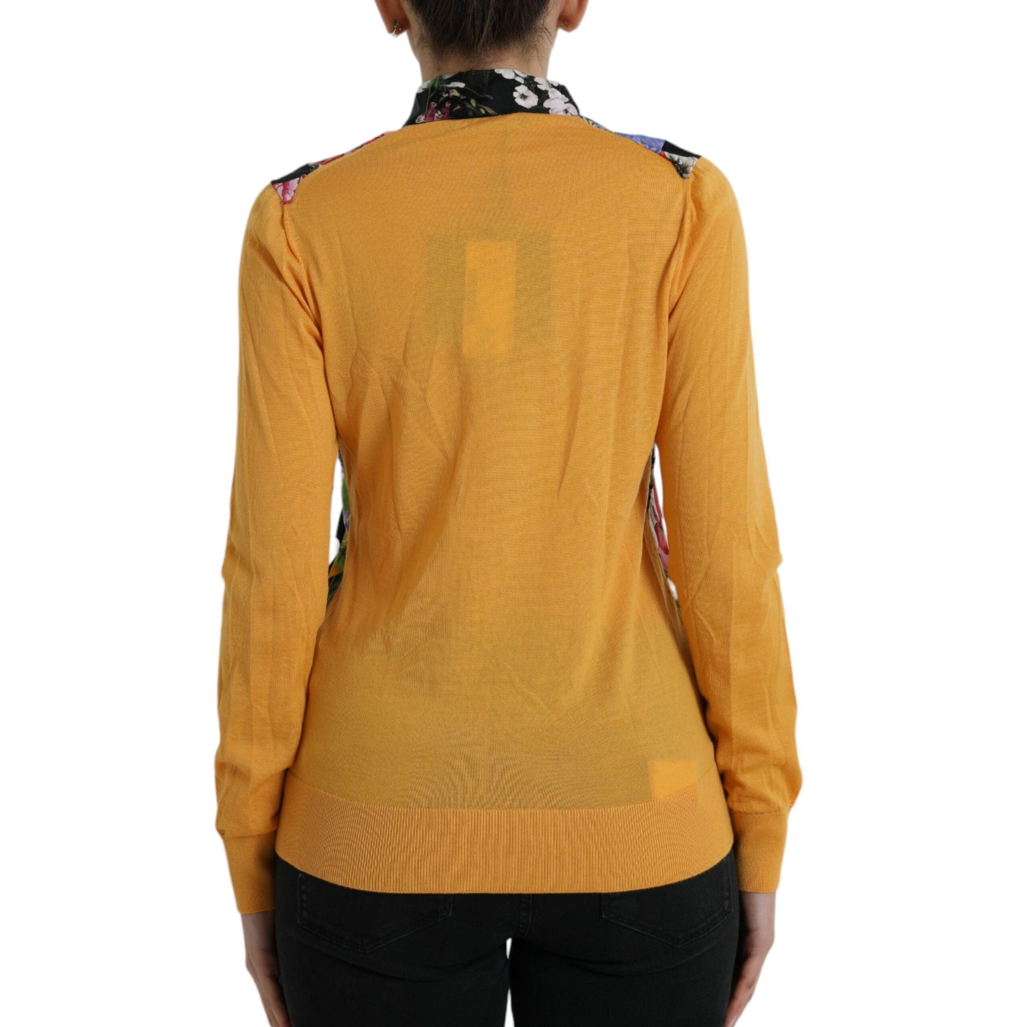 Dolce &amp; Gabbana Multicolor Cashmere-Silk Blend Henley Sweater