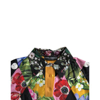 Dolce & Gabbana Multicolor Cashmere-Silk Blend Henley Sweater