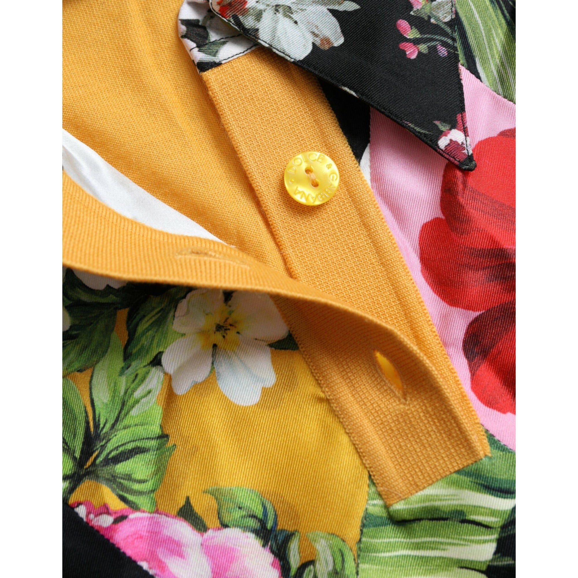 Dolce &amp; Gabbana Multicolor Cashmere-Silk Blend Henley Sweater
