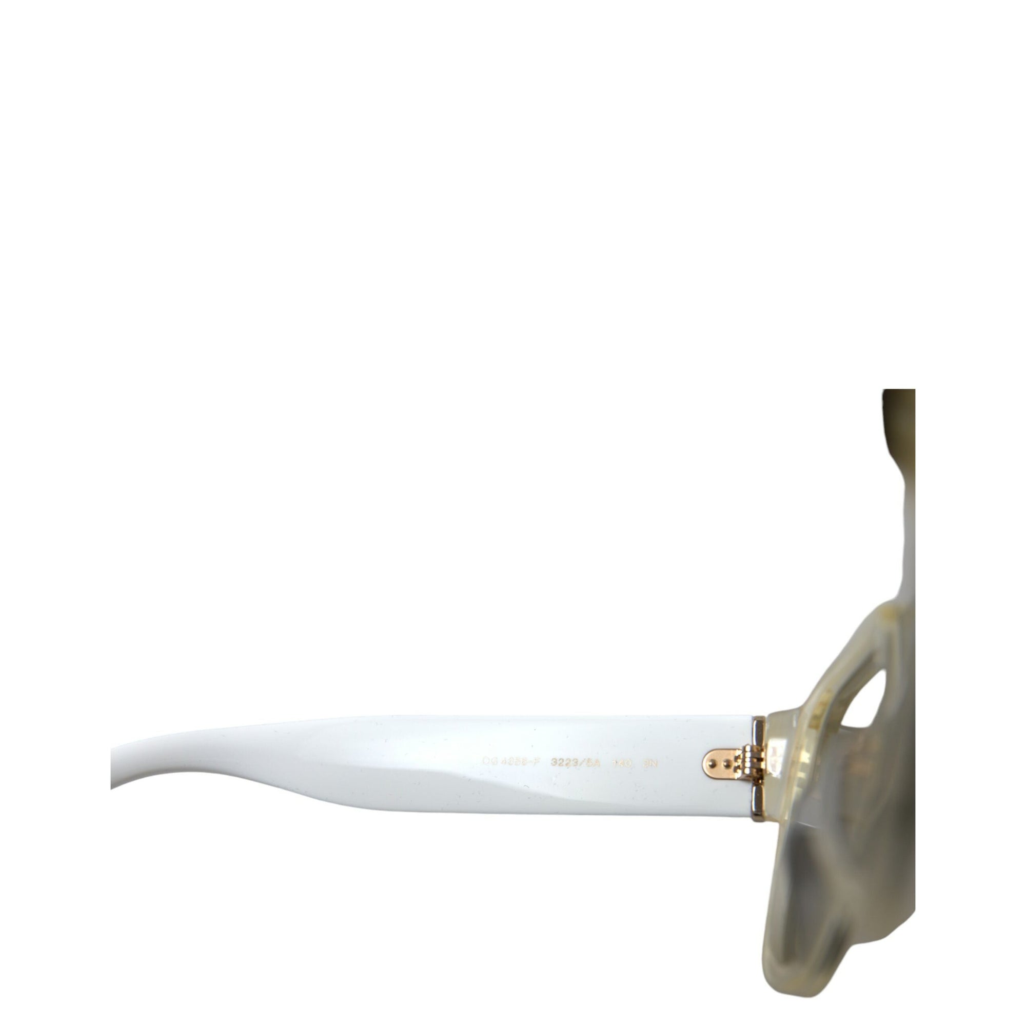 Dolce &amp; Gabbana Chic White Acetate Designer Sunglasses