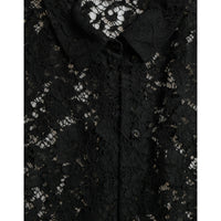 Dolce & Gabbana Elegant Floral Lace Blouse Top