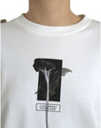 Dolce & Gabbana Chic Black and White Crew Neck Sweater