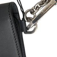 Dolce & Gabbana Elegant Black Leather Shoulder Bag