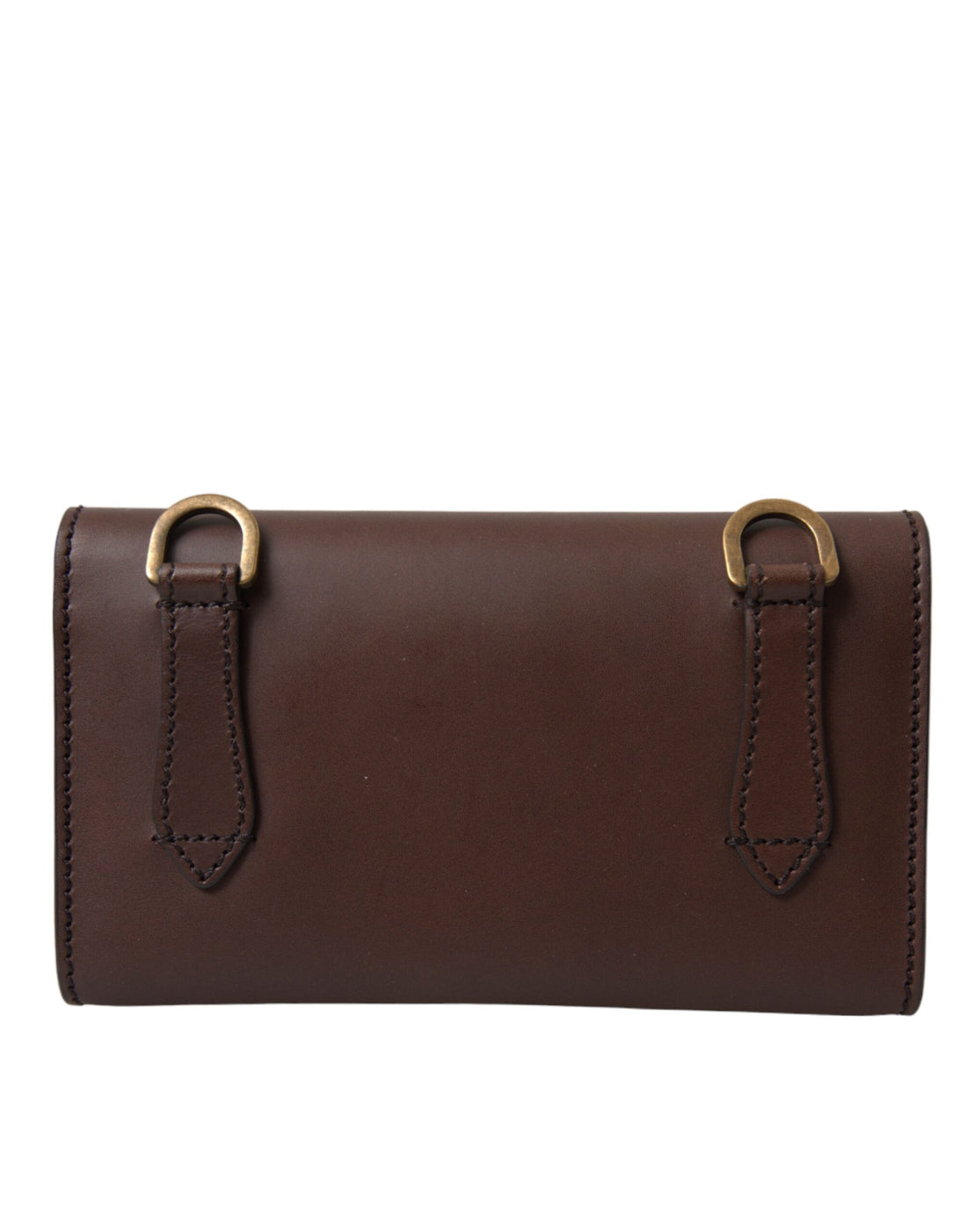 Dolce & Gabbana Elegant Leather Shoulder Bag in Rich Brown