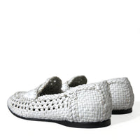 Dolce & Gabbana Elegant White Loafer Slip-Ons