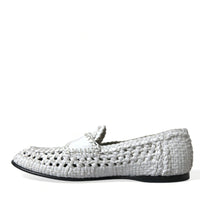 Dolce & Gabbana Elegant White Loafer Slip-Ons