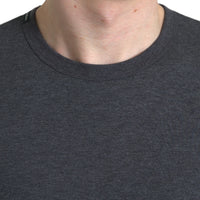 Dolce & Gabbana Elegant Dark Gray Crew Neck Tee