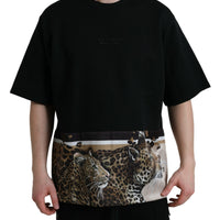 Dolce & Gabbana Elegant Leopard Print Crew Neck Tee