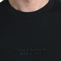 Dolce & Gabbana Elegant Leopard Print Crew Neck Tee