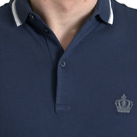 Dolce & Gabbana Elegant Crown Embroidered Polo T-Shirt