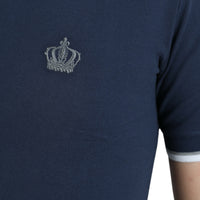 Dolce & Gabbana Elegant Crown Embroidered Polo T-Shirt