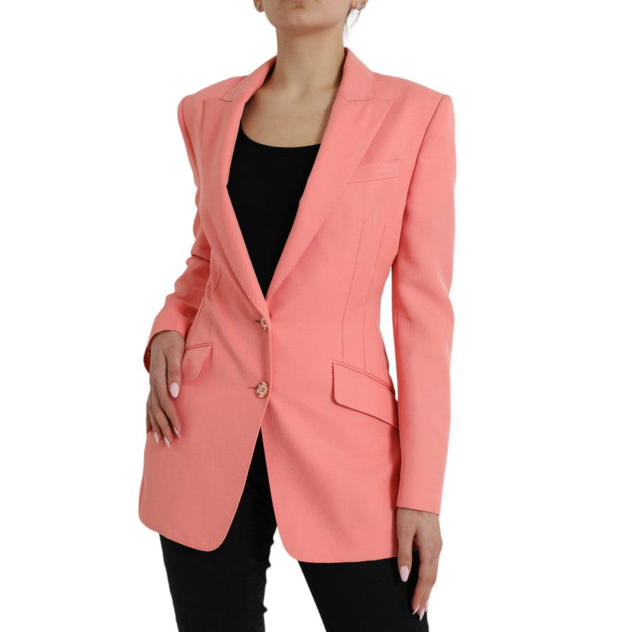 Dolce & Gabbana Chic Pink Peak Lapel Blazer