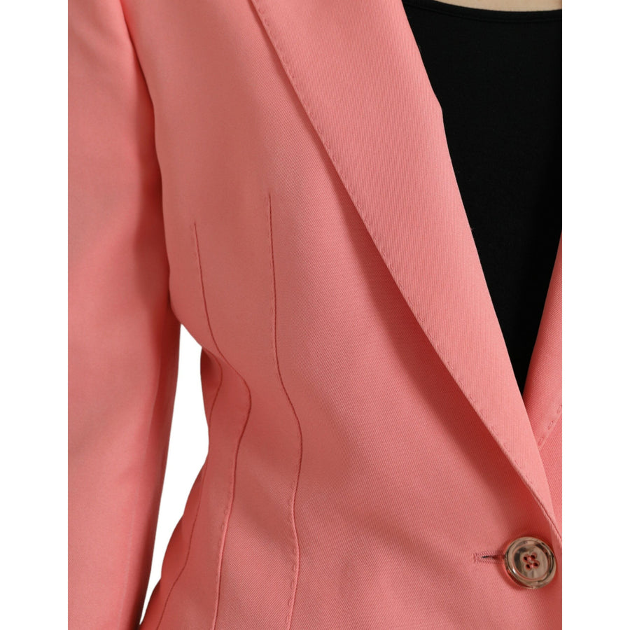 Dolce & Gabbana Chic Pink Peak Lapel Blazer