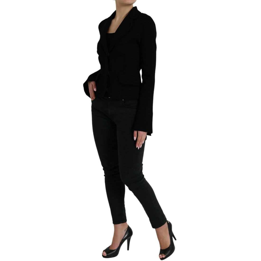 Dolce & Gabbana Elegant Black Designer Blazer for Women