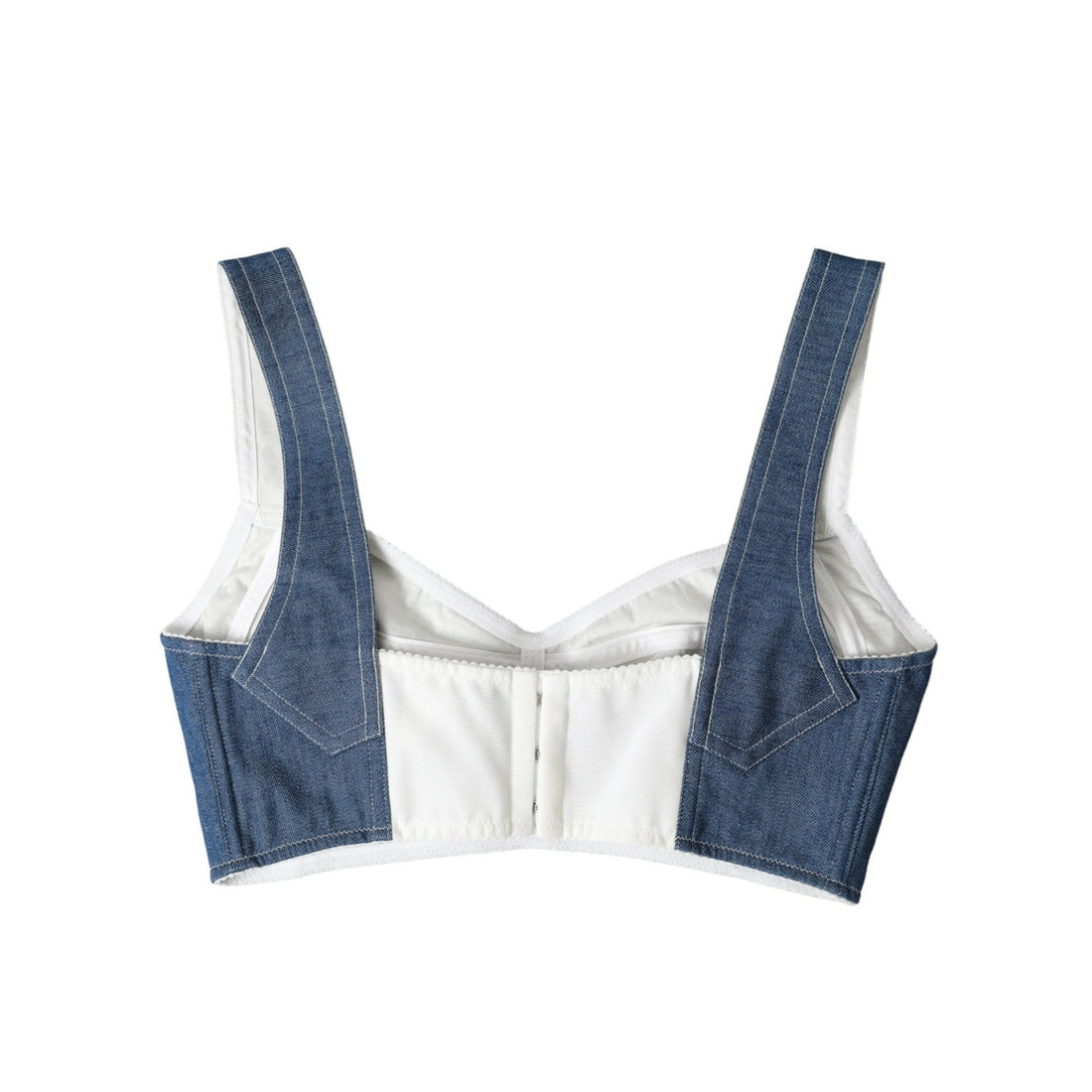 Dolce & Gabbana Elegant Blue Bustier Crop Top