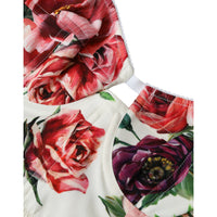 Dolce & Gabbana Floral Silk Blend Bustier Crop Top