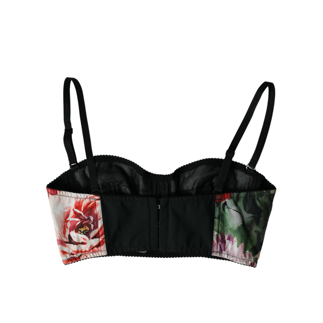 Dolce & Gabbana Multicolor Floral Bustier Crop Top