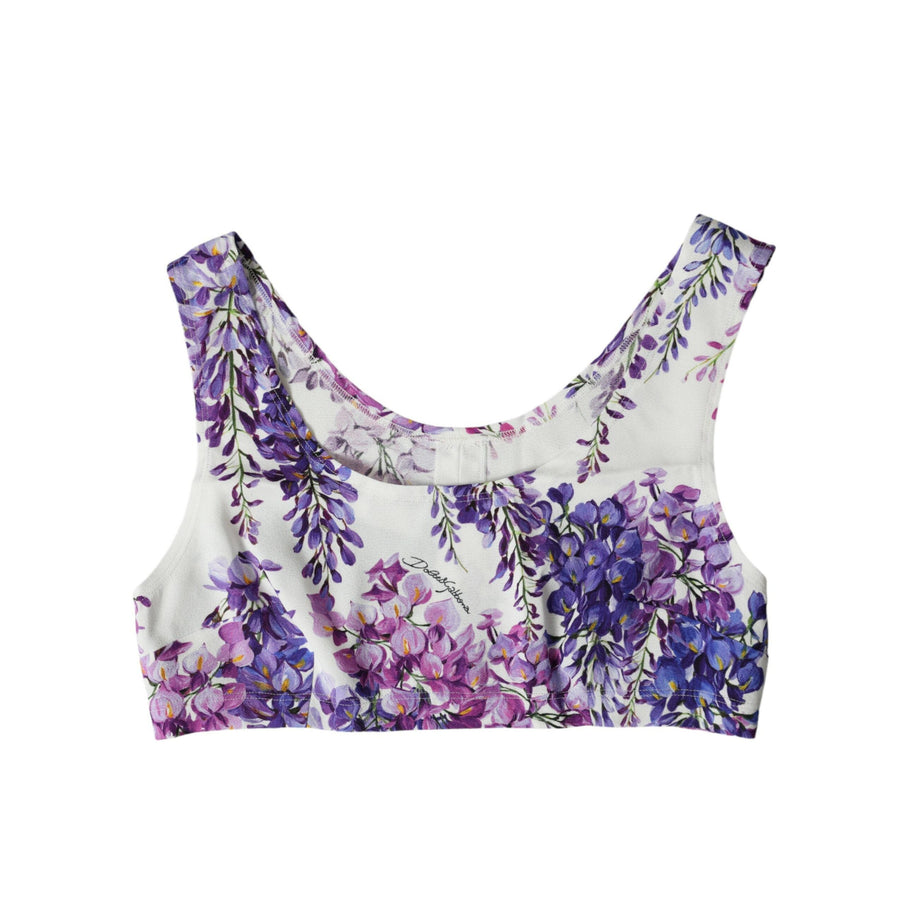 Dolce & Gabbana Elegant Floral Cropped Top