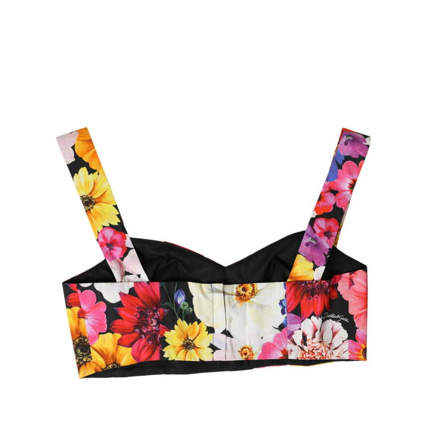 Dolce & Gabbana Exquisite Floral Bustier Crop Top