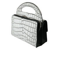 Balenciaga Metallic Silver Alligator Leather Mini Bag