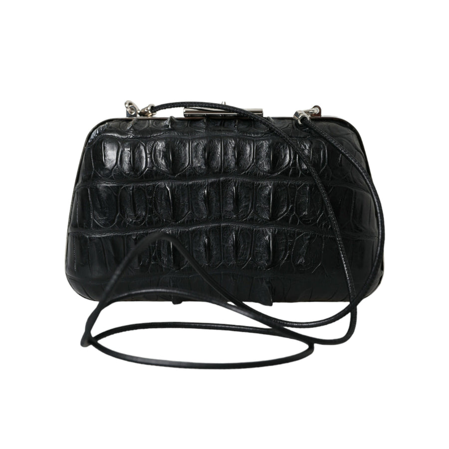 Balenciaga Elegant Crocodile Leather Evening Clutch