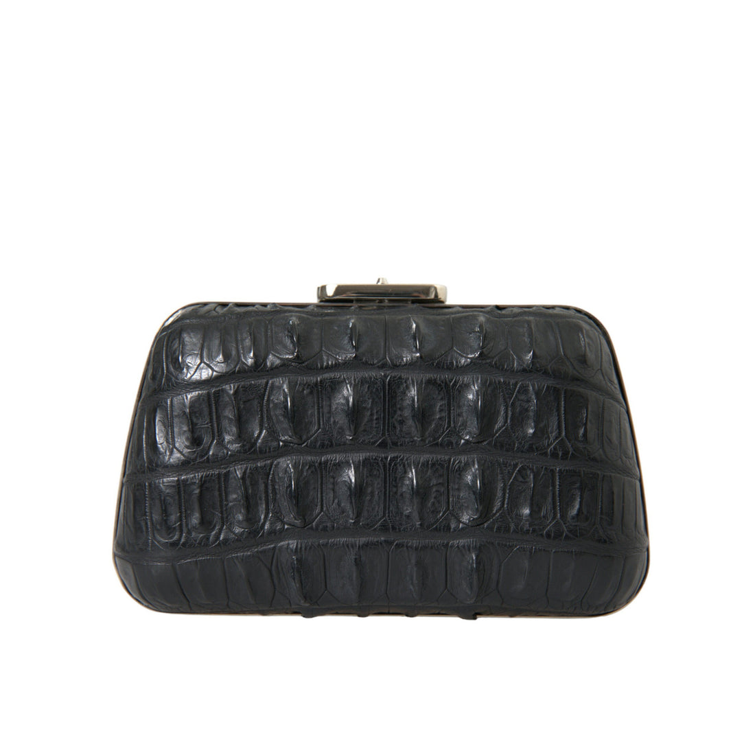 Balenciaga Elegant Crocodile Leather Evening Clutch