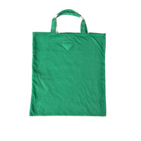 Prada Elegant Green Fabric Tote Bag