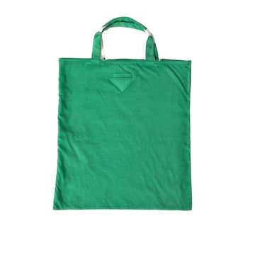 Prada Elegant Green Fabric Tote Bag