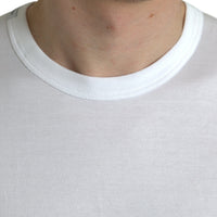 Dolce & Gabbana White Logo Crew Neck Short Sleeves T-shirt