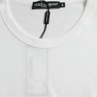 Dolce & Gabbana White Logo Crew Neck Short Sleeves T-shirt