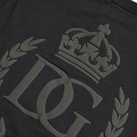 Dolce & Gabbana Black Logo Embossed Crew Neck Short Sleeves T-shirt