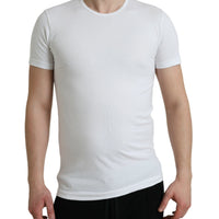 Dolce & Gabbana White Cotton Round Neck Crewneck Underwear T-shirt