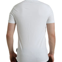 Dolce & Gabbana White Cotton V-neck Short Sleeve Underwear T-shirt