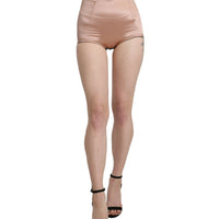 Dolce & Gabbana Silk High Waist Mini Hot Pants