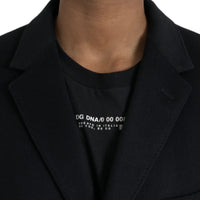 Dolce & Gabbana Black Wool Cashmere Trench Coat Jacket